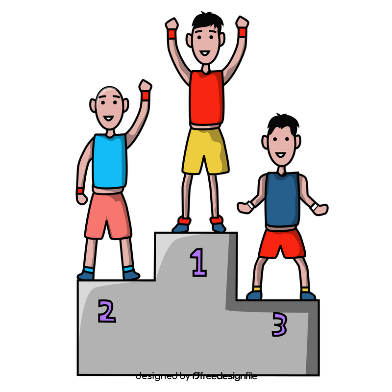 Olympic games winner podium clipart