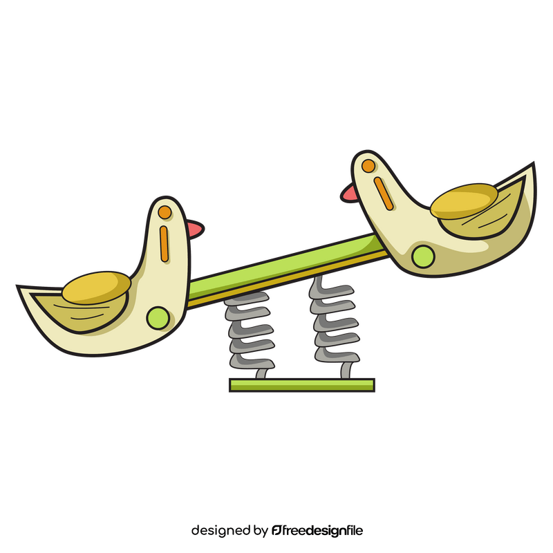 Duck seesaw clipart