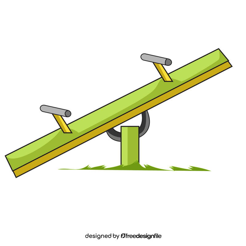 Seesaw colorful clipart