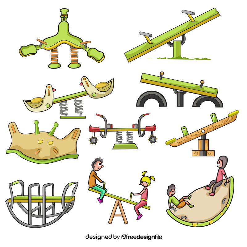 Seesaw free images set vector