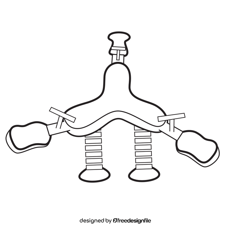 Seesaw triple black and white clipart