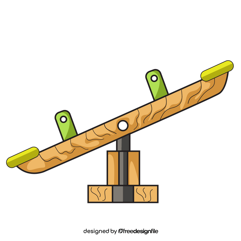 Seesaw wooden clipart