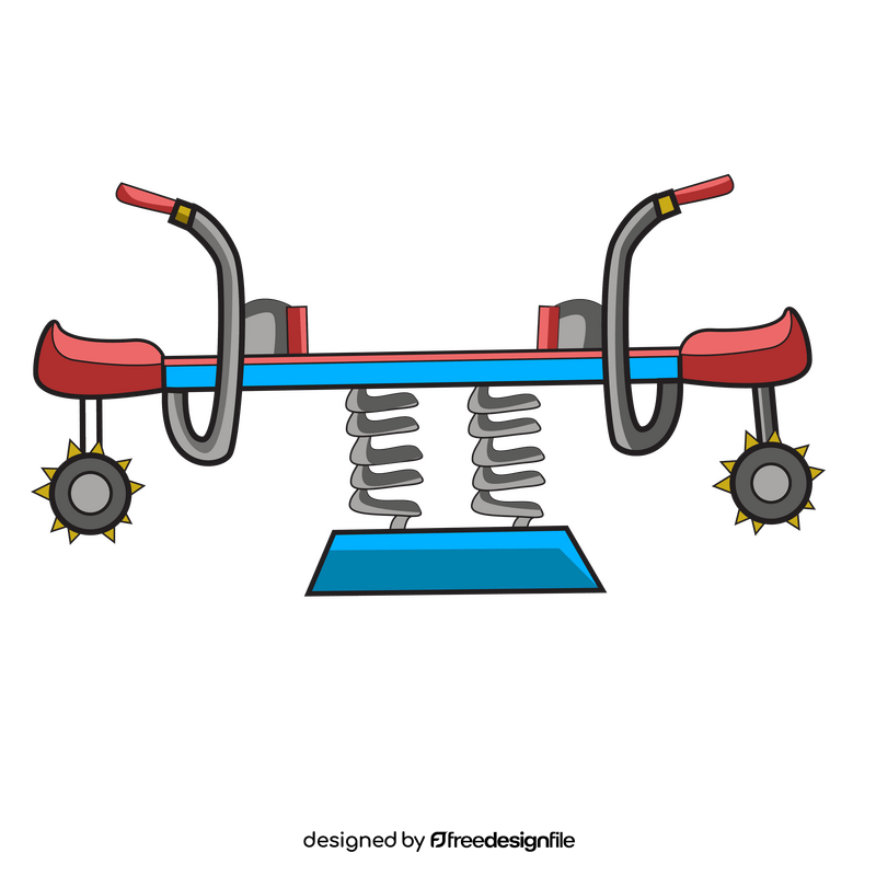 Seesaw motorcycle clipart