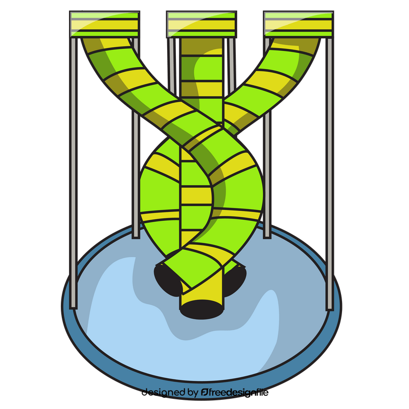 Water slide amusement park clipart