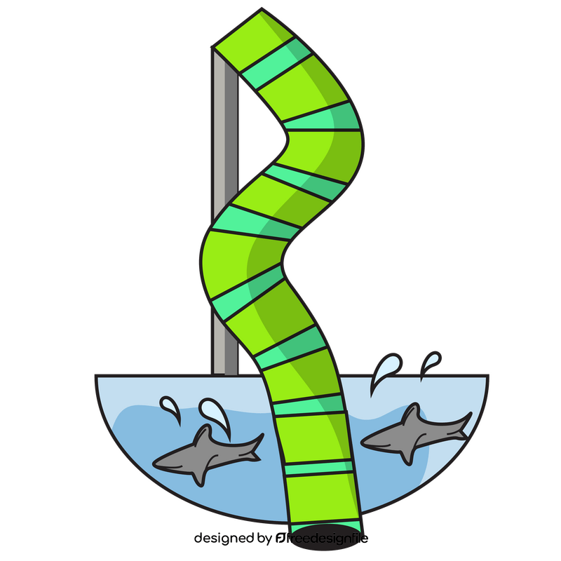 Water slide underwater clipart