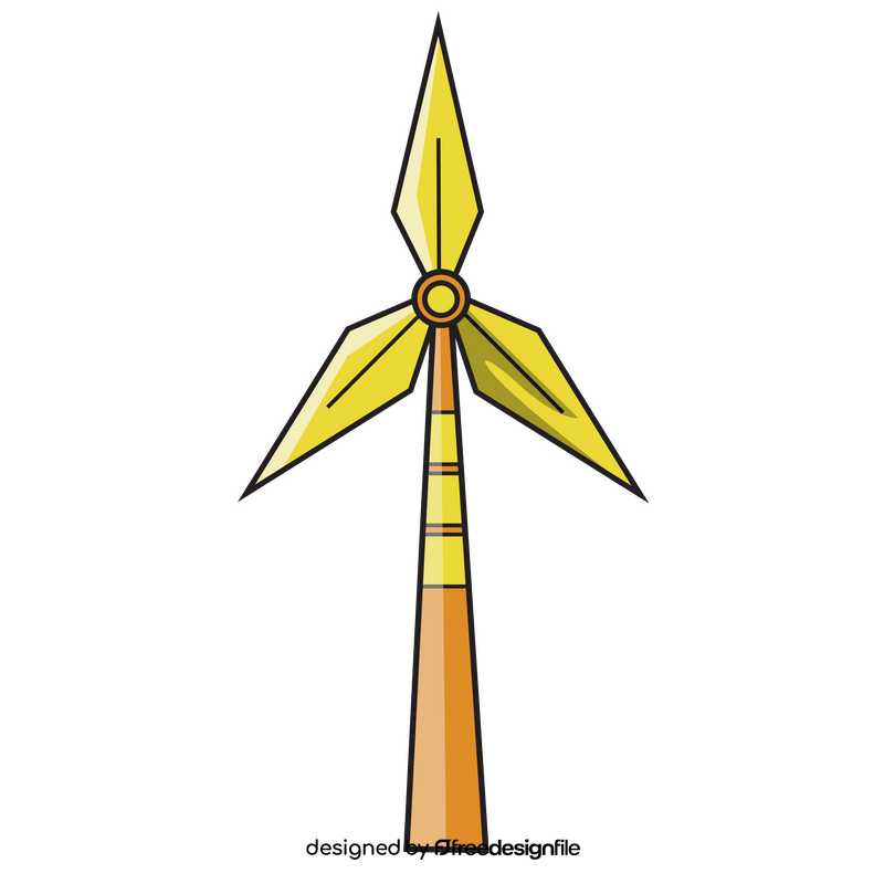 Electrical power windmill clipart