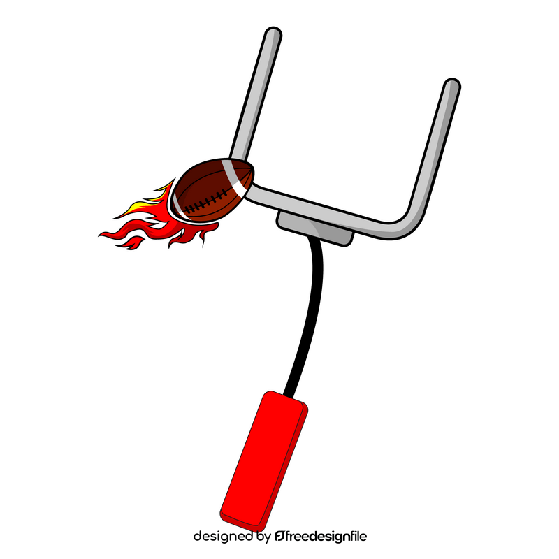 American football goal post, power kick clipart