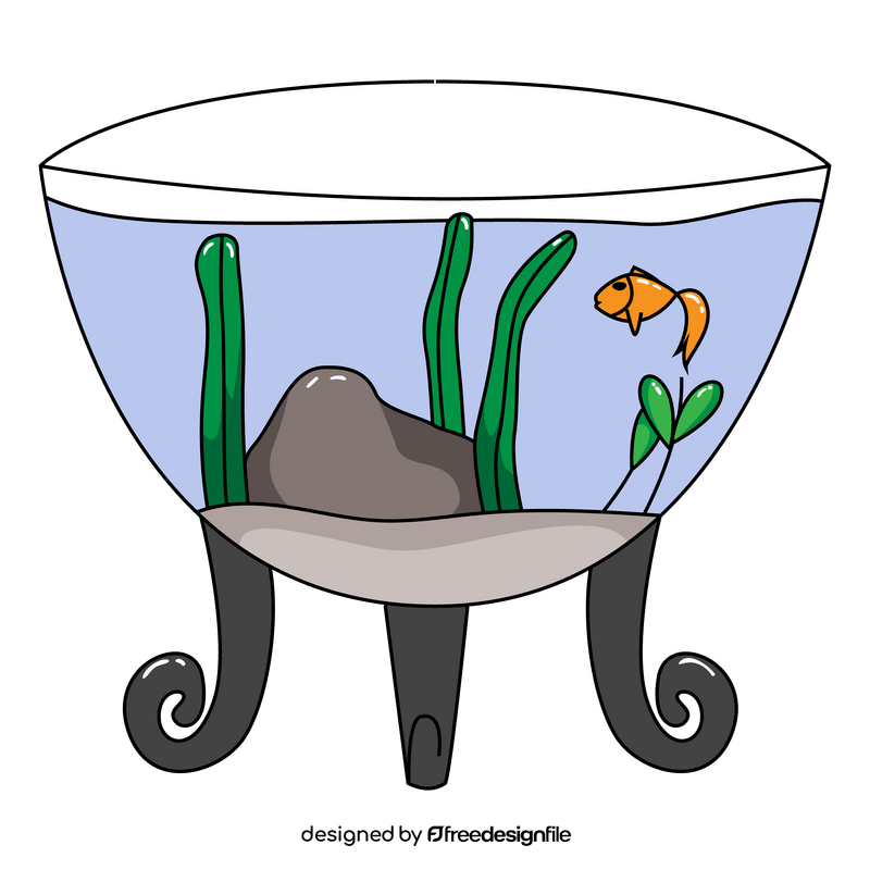 Aquarium home design clipart