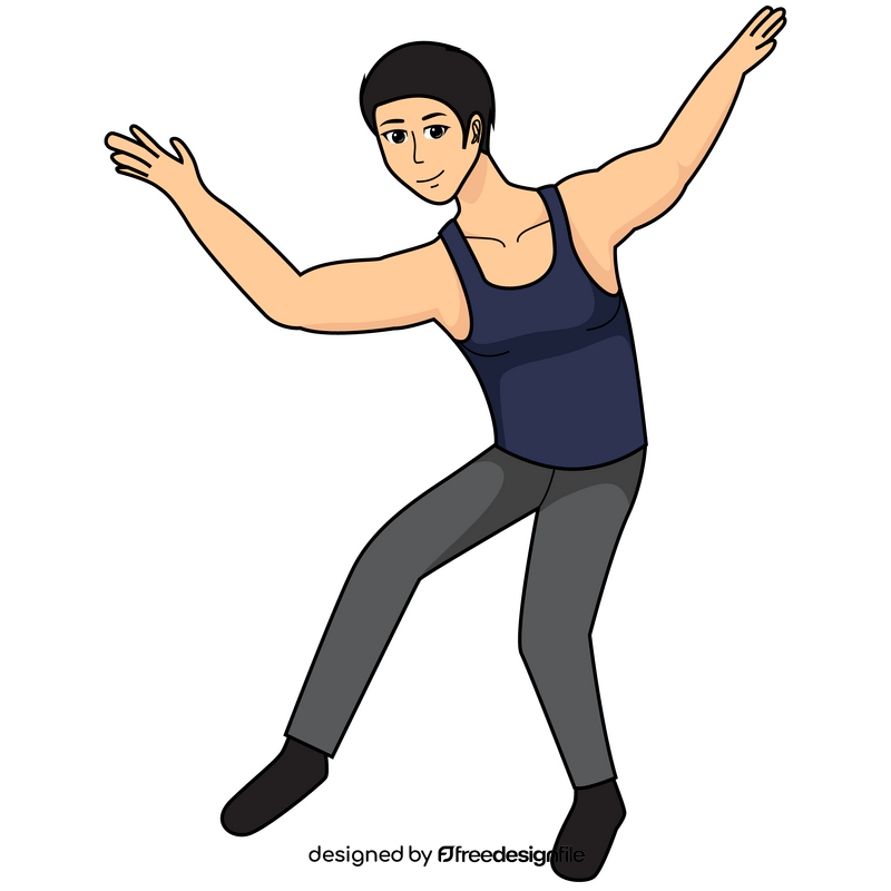 Male ballet dancer clipart