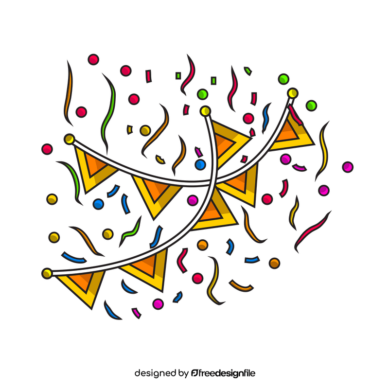 Confetti decoration clipart