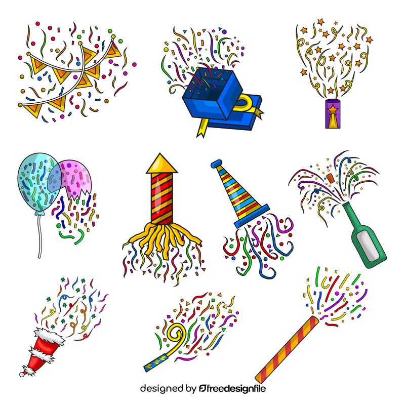 Confetti set vector