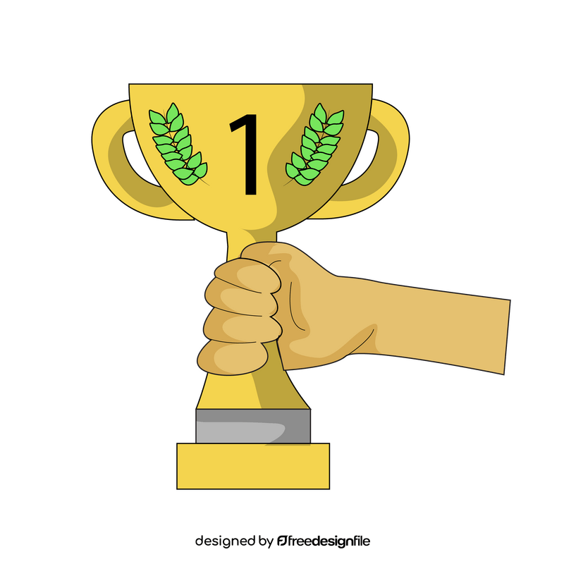 Finishing first place, winning award clipart