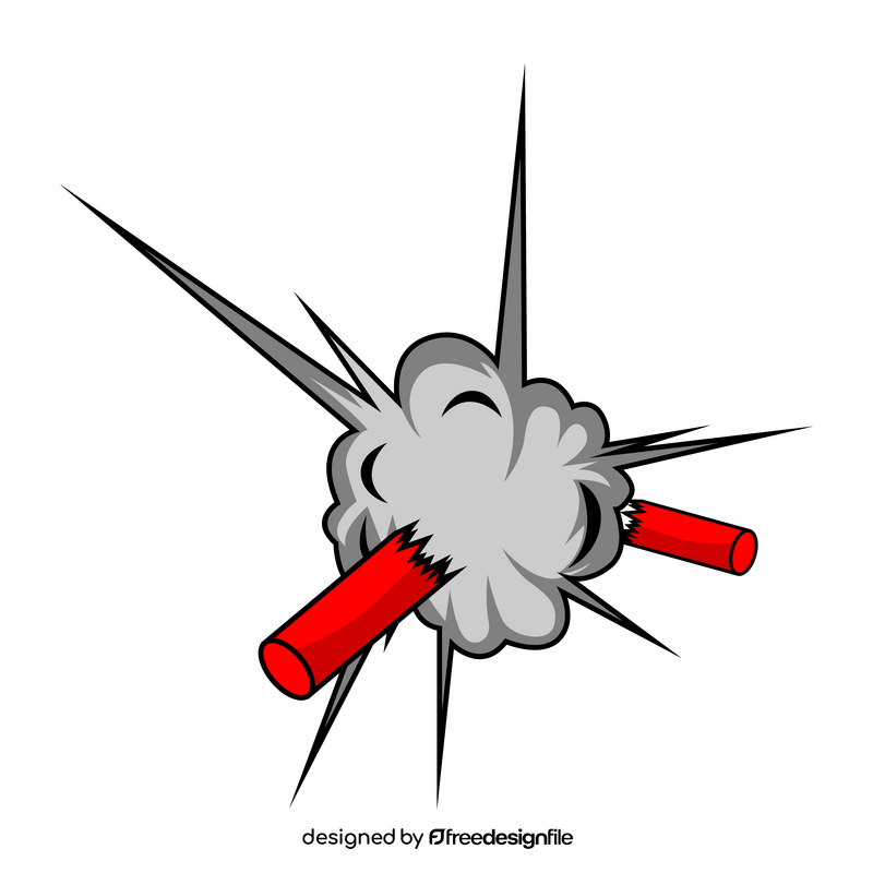 Firecracker exploding clipart