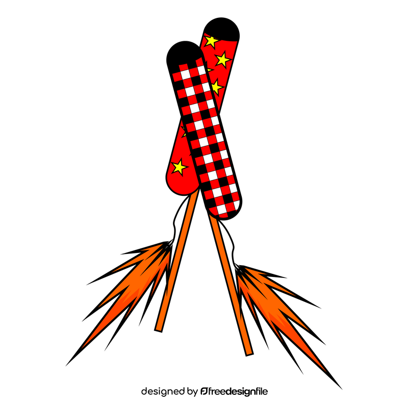 Firecracker bottle rocket clipart