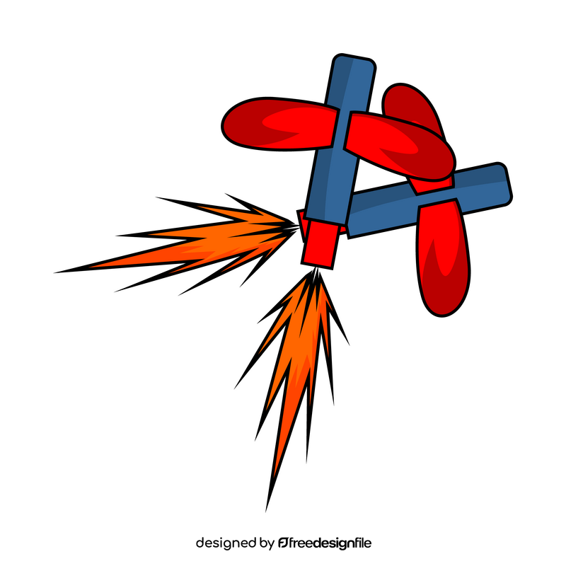 Firecracker helicopter butterfly clipart