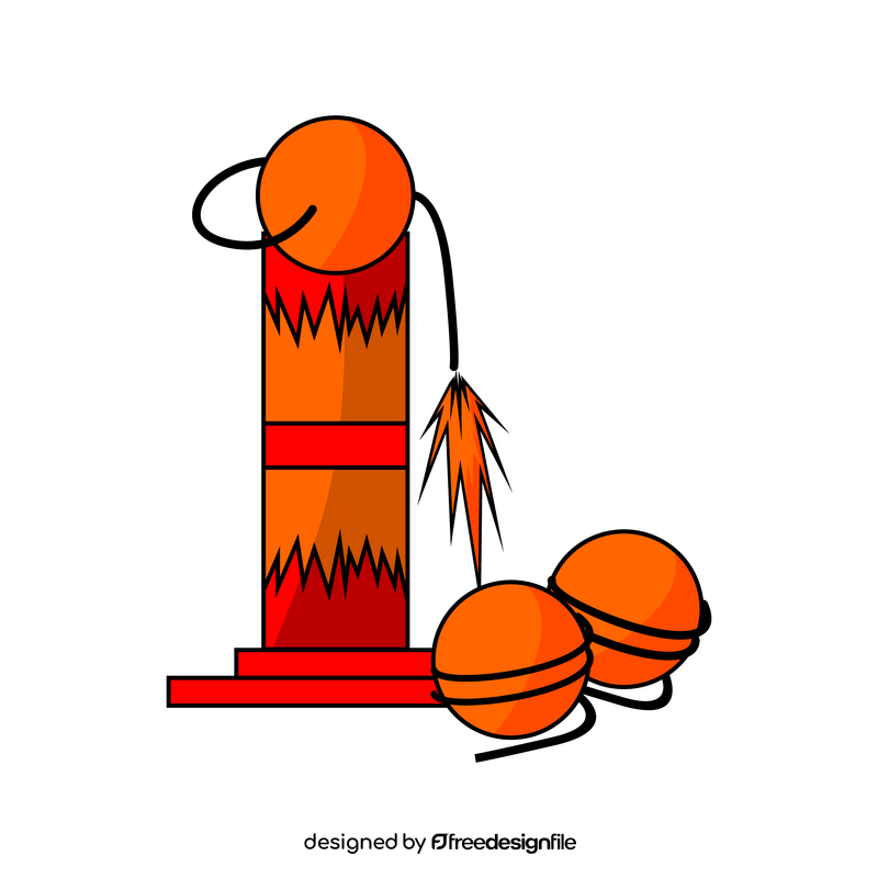 Firecracker mortar cracker clipart