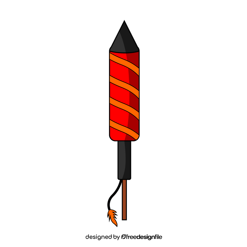 Firecracker sky rocket clipart