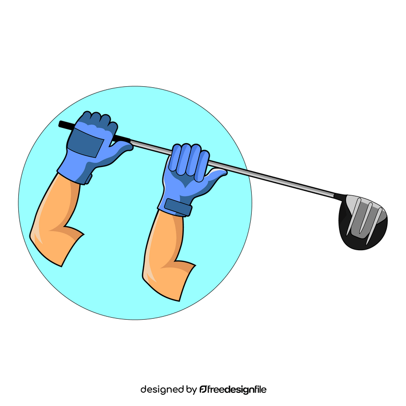 Golf club swing clipart