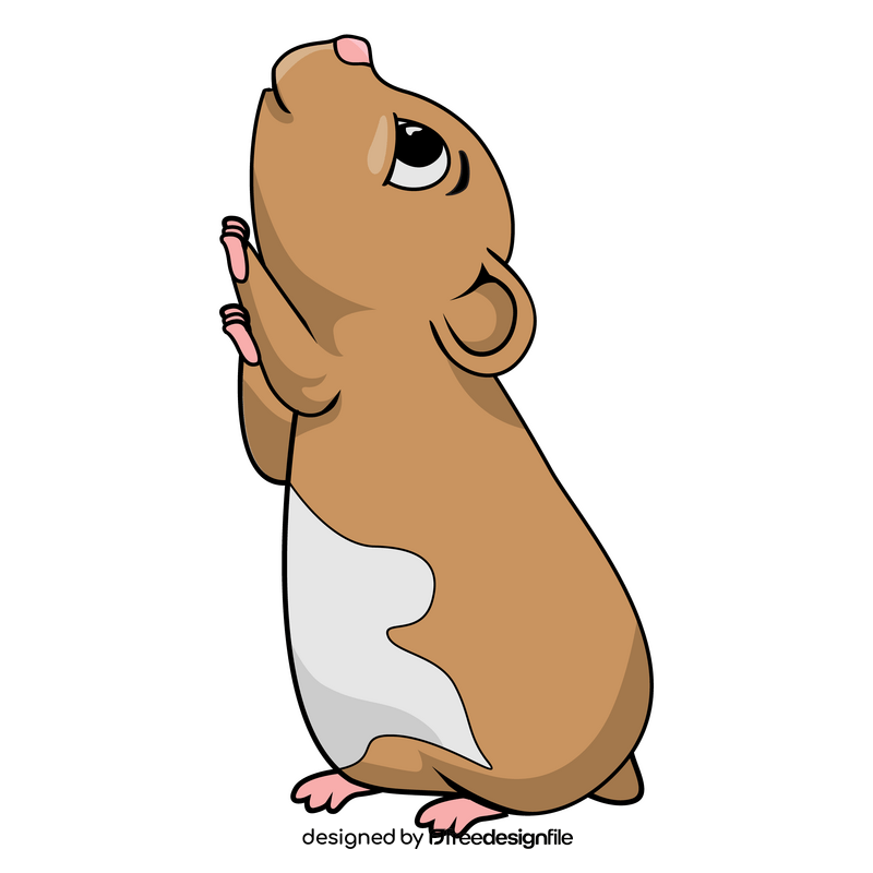 Cute cartoon hamster climbing clipart