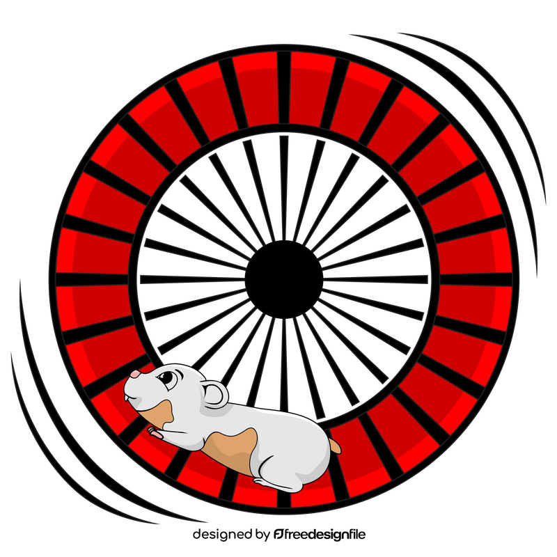 Hamster running wheel clipart