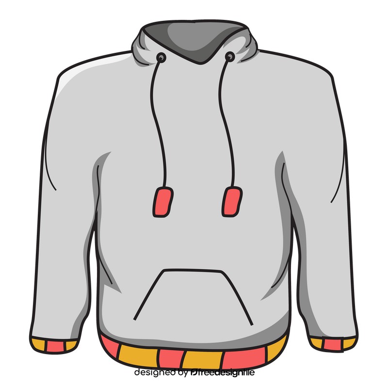 Grey hoodie clipart