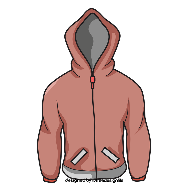 Zip up hoodie clipart