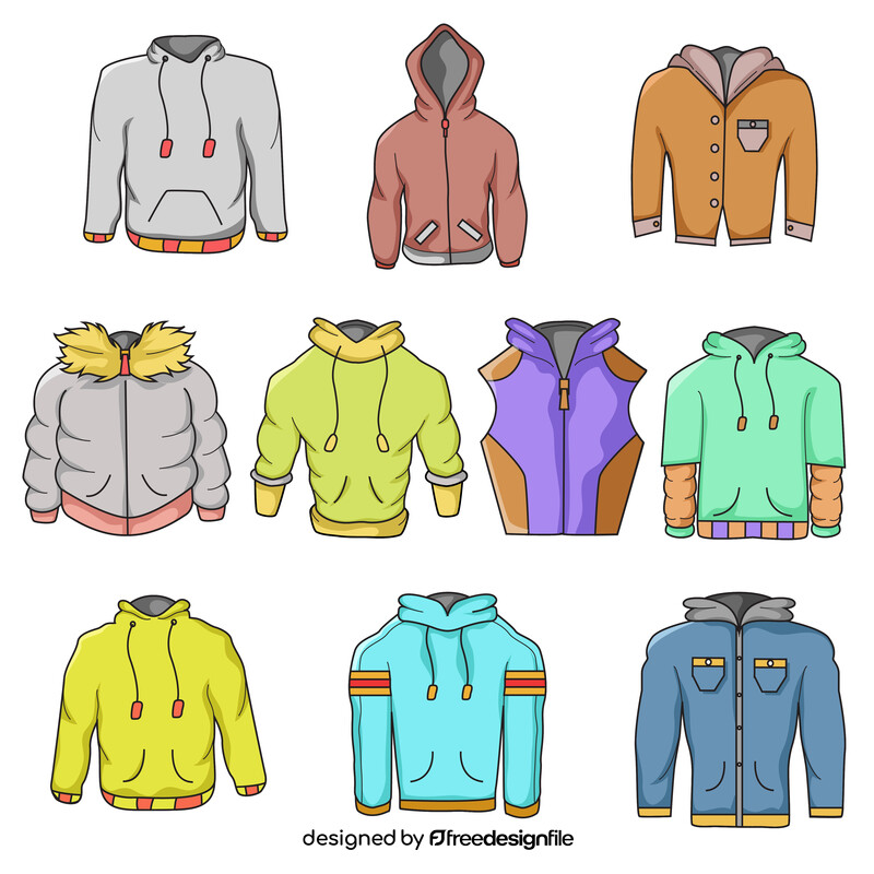 Hoodie set vector