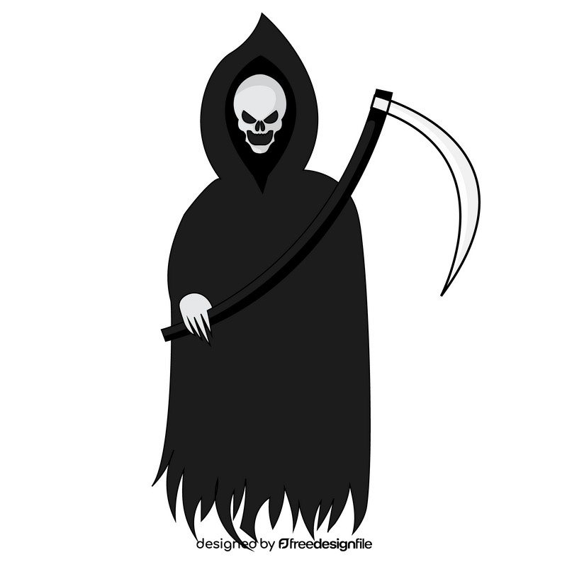 Horror grim reaper character clipart