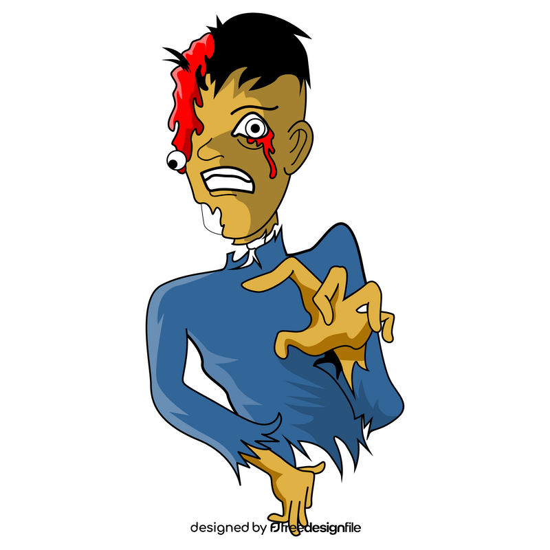 Horror zombie character clipart