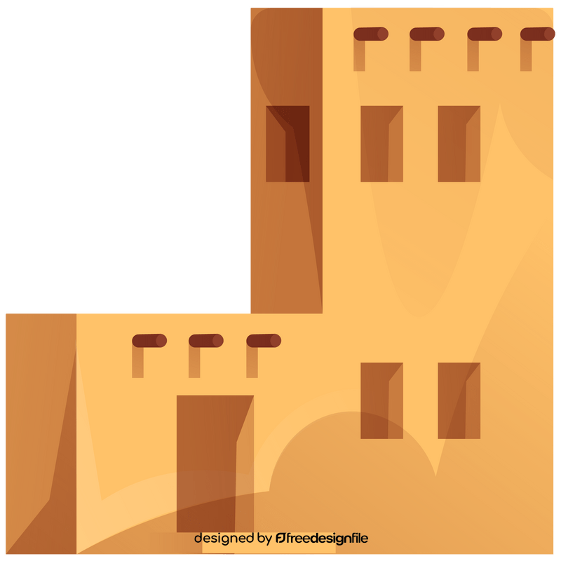 Uae traditional house clipart