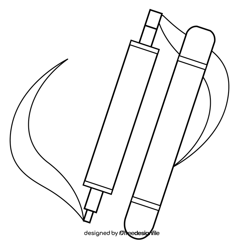 Pencil lipstick black and white clipart