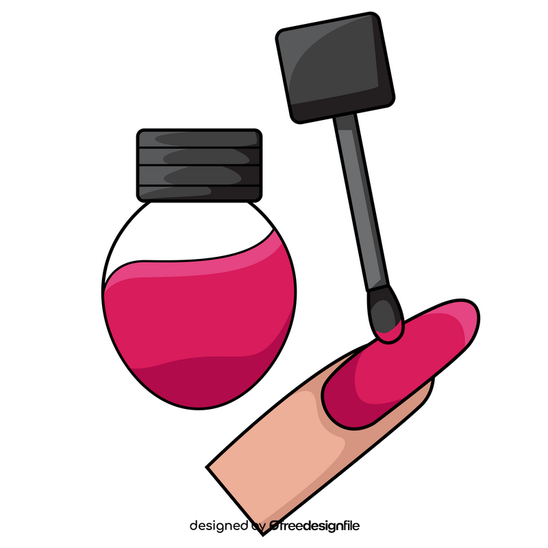 Manicure nail polish clipart