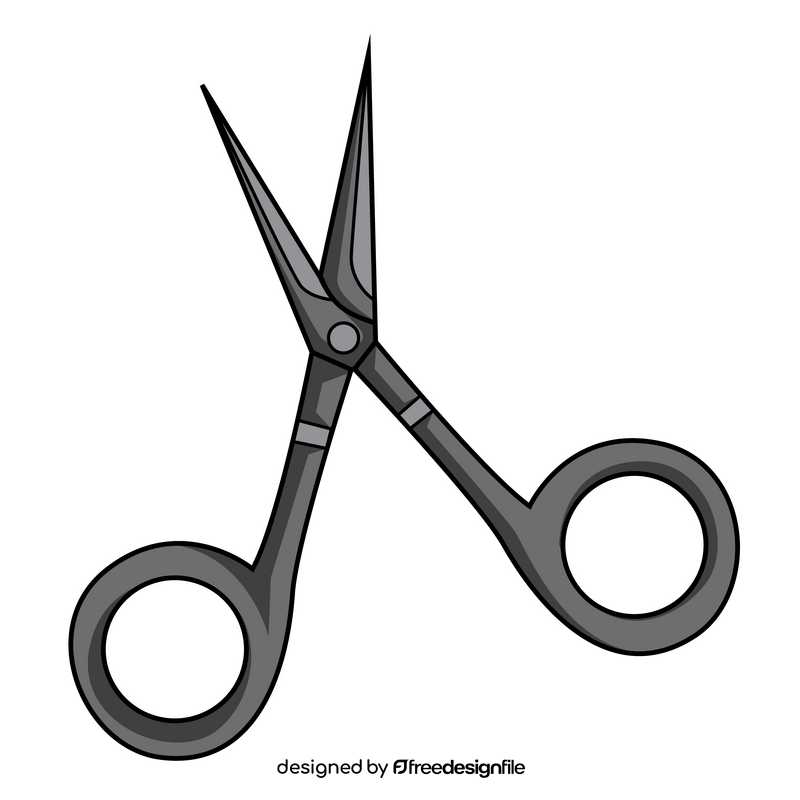 Manicure cuticle scissors clipart