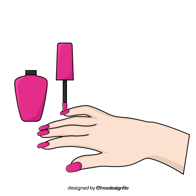 Nail polish manicure clipart