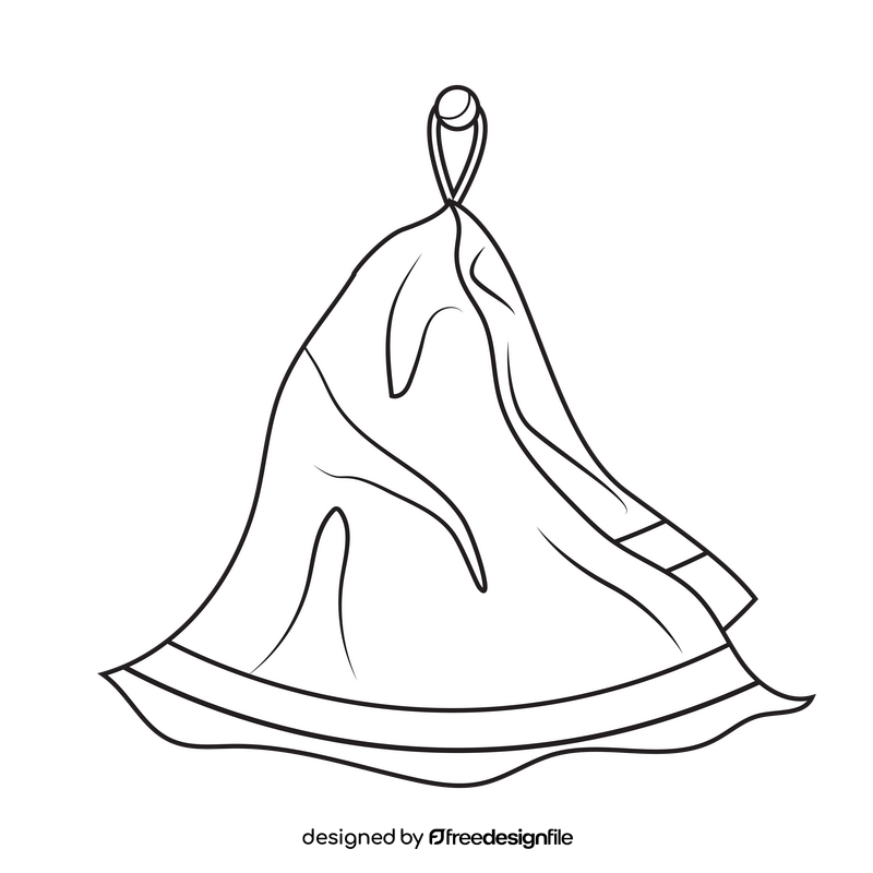 Napkin drawing black and white clipart