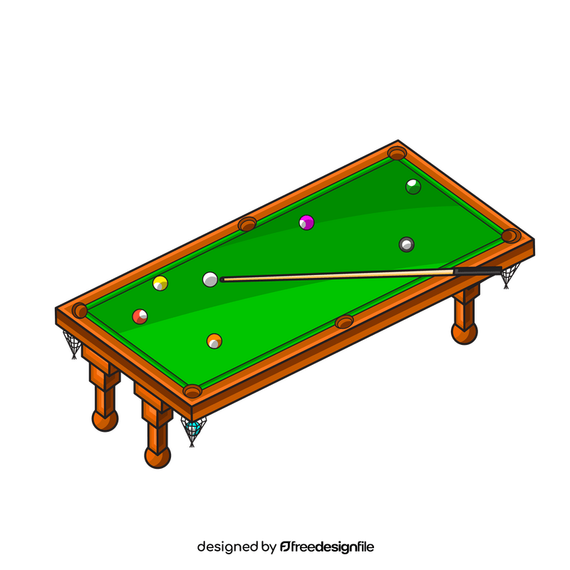 Pool table classic clipart