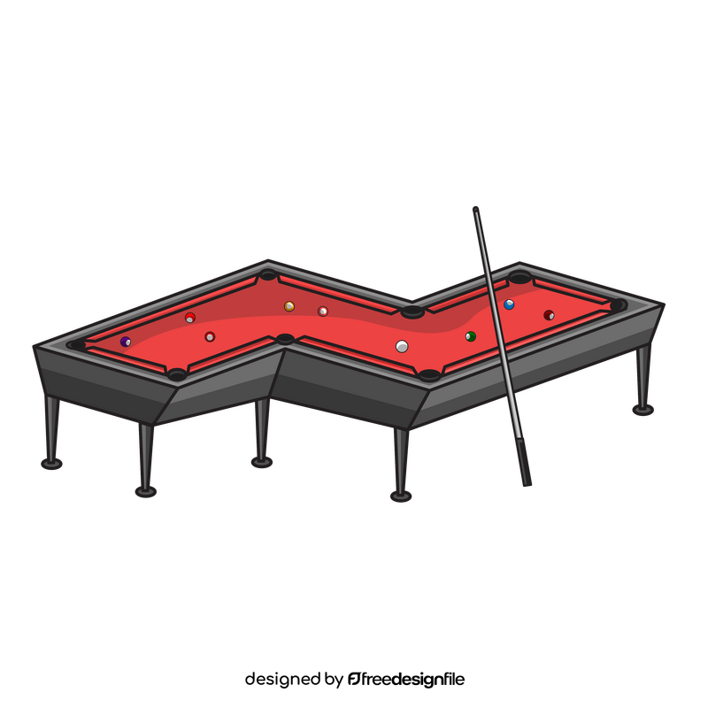 Pool table zig zag clipart