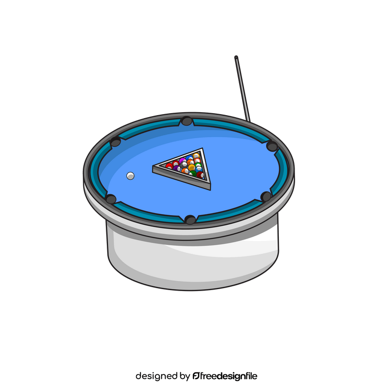 Pool table round clipart