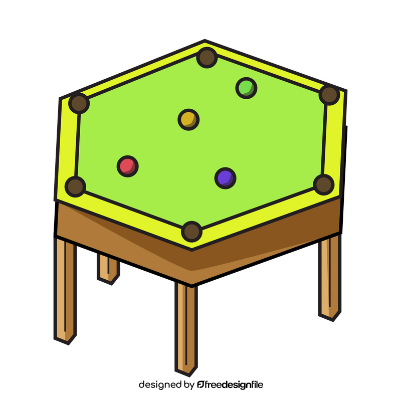 Hexagon pool table clipart