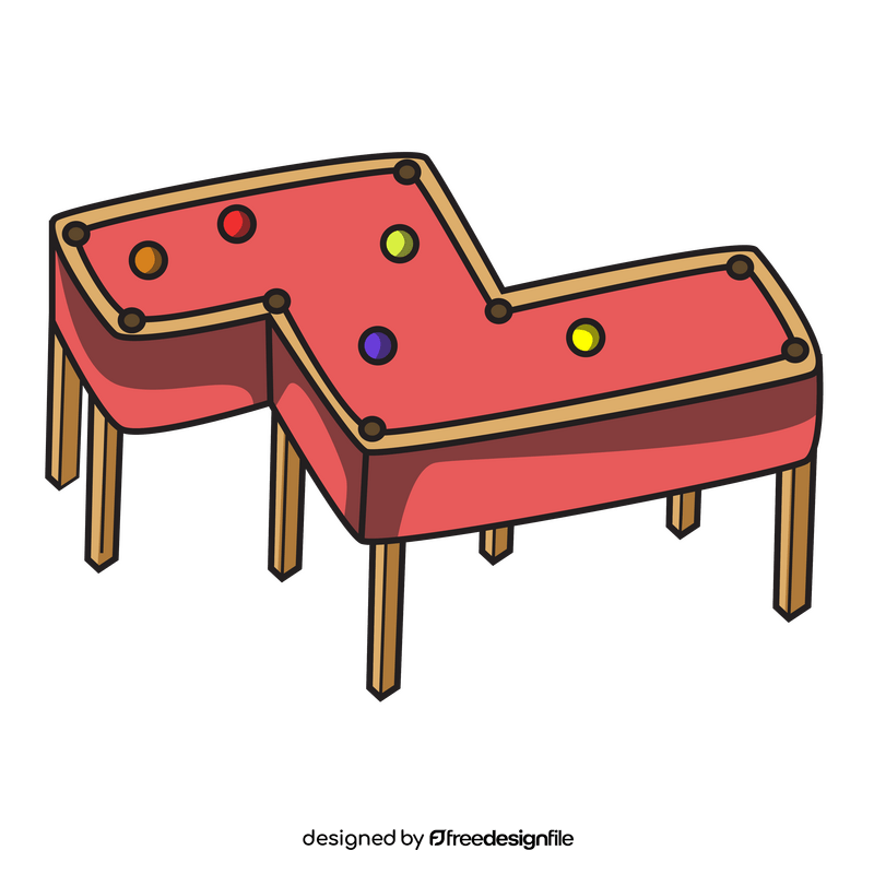 Zig zag pool table clipart