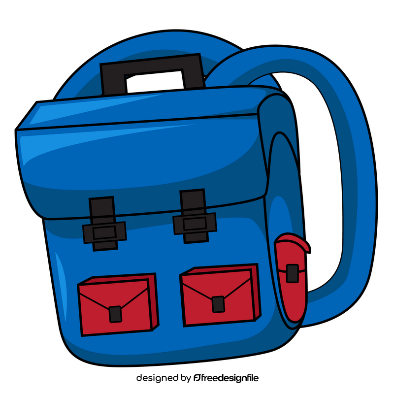 Cartoon school bag clipart