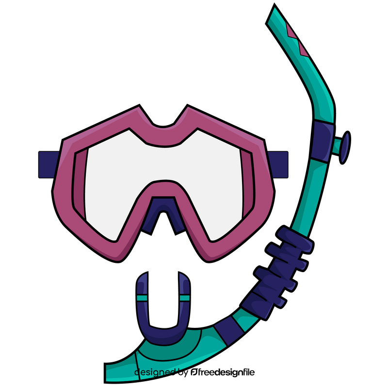 Snorkel diving mask clipart