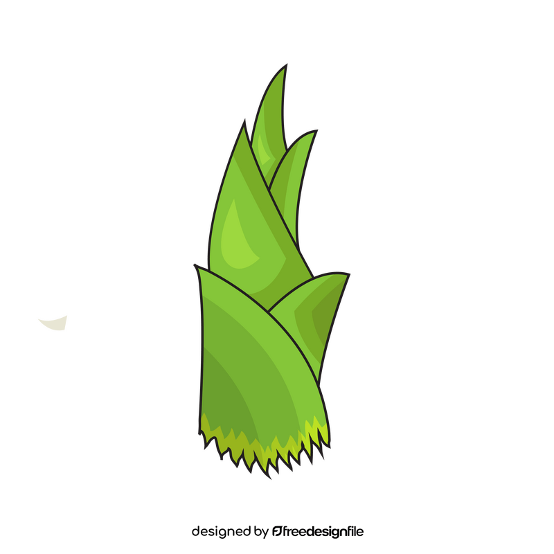 Sprout of bamboo plant clipart