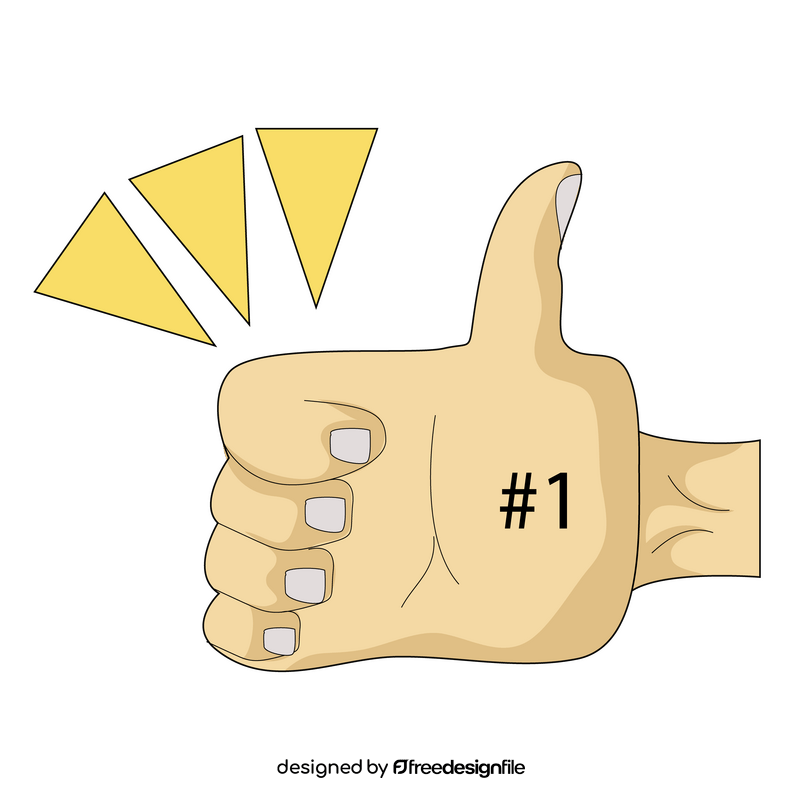 Thumbs up finger foam clipart