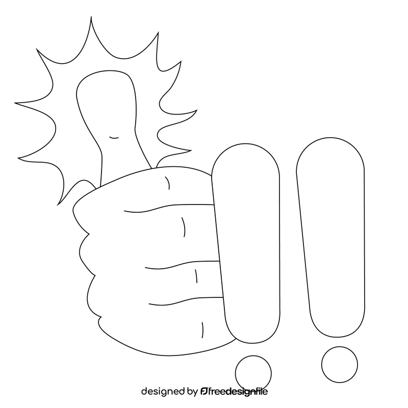 Thumbs up great black and white clipart