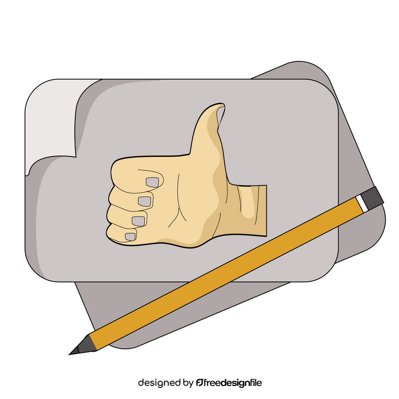 Thumbs up on paper clipart