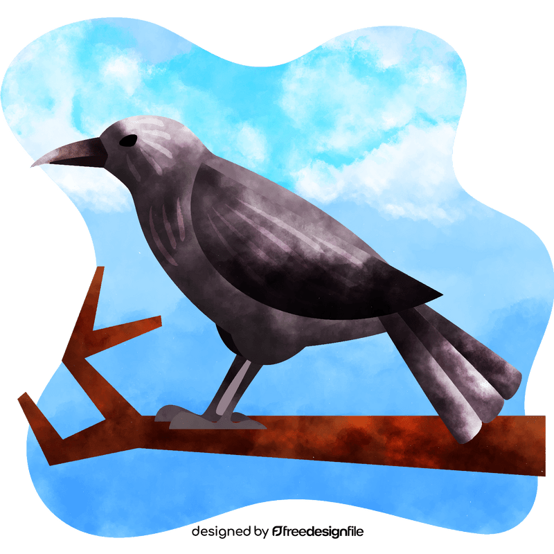 Crow bird vector