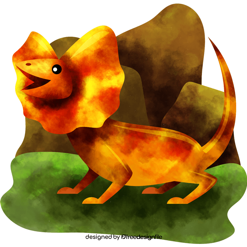 Frilled lizard vector