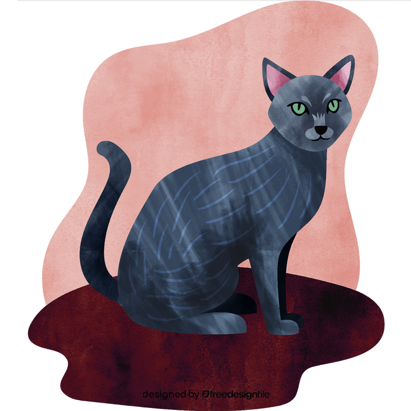 Russian blue cat vector