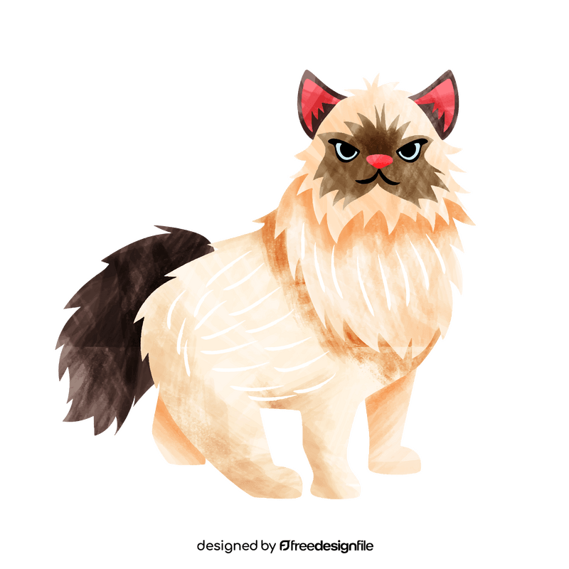 Himalayan cat clipart